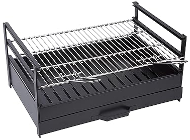 Sauvic 02729 - Cajón Barbacoa con Parrilla Inoxidable, 70 x 40 cm