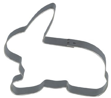 LARES Ausstecher/Ausstechform Hase, sitzend - für Kekse, Plätzchen, Lebkuchen & Co - Größe: 12cm, Höhe: 1,7cm - Made in Germany