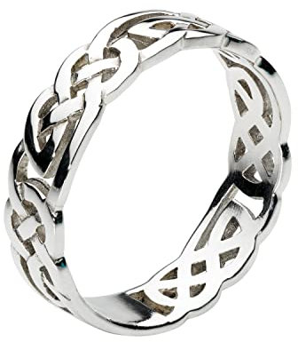 Heritage Women Sterling Silver Celtic Open Knotwork Ring, P
