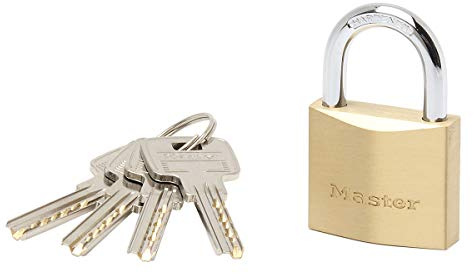 MASTER LOCK 2940EURD Vorhängeschloss 40mm Vollmessing Hohe Sicherheit mit Doppelter Verriegelung