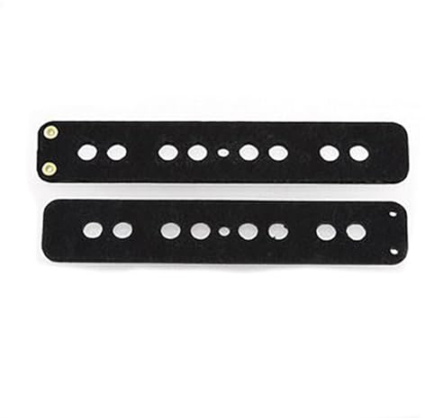 2 J Bass Neck Pickup Flat Bobbins Black Top & Bottom Allparts PU-6942-023