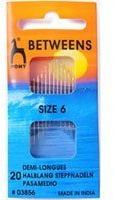 Pony Gold Eye Sewing Needles: Betweens Size 6, Multi-Colour, 6