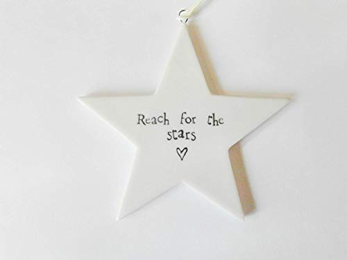 East of India Porcelain Star - Reach for the Stars