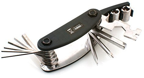 System-S 15 in 1 Multitool Reparaturset Werkzeug Kit Sechskant-Stiftschlüssel Sechskantschlüssel Speichenschlüssel Kreuz- und Schlitzschraubenzieher