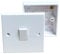 Single Wall Switch & Back Box Pattress. 1 Gang 2 Way Switched Electrical