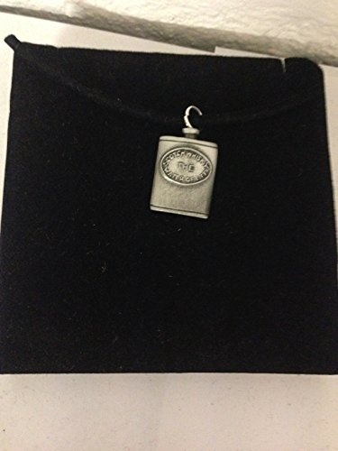 Whisky Hipflask R20 English Pewter Emblem on a Black Cord Necklace Handmade 41CM made by prideindetails posted from sheffield