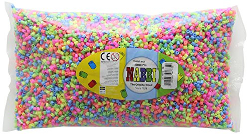 Nabbi Schmelzperlen aus Kunststoff, Plastik, Pastellfarben, 20000-Piece
