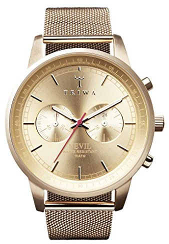 Triwa Unisexuhr Gold Nevil Chronograph NEST104-ME021313