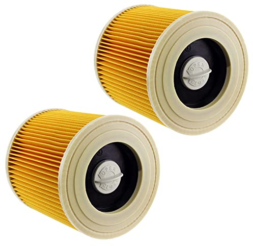 SPARES2GO Filtres à Cartouche pour Karcher MV2 NT27/1 NT27/1M VC6100 VC6200 Aspirateur (Lot de 2)