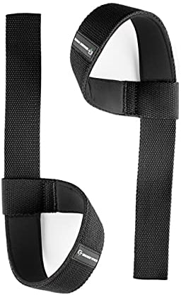 Gradient Fitness Handschlaufen zum Gewichtheben (2er-Pack) | Weiche, mit Neopren gepolsterte 20-Zoll-Gurte. Reduziert das Verletzungsrisiko beim Gewichtheben, Bodybuilding (Schwarz)