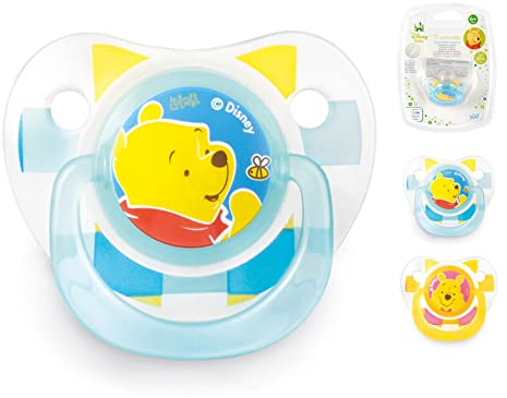 Lulabi 8113300 Disney Winnie Puuh Schnuller mit Sauger, Silikon, 6 Monate