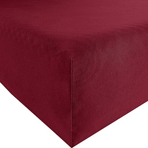 Bassetti Spannbettlaken 550 Bordeaux Baumwolle/Elastan, Maße: 90cm x 190cm, 100cm x 220cm, 9225108