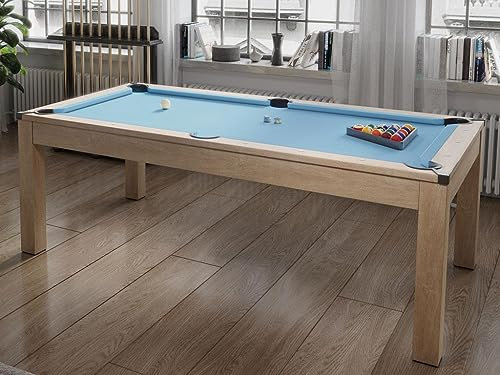 Vente-unique-Multifunktionstisch Billard & Tischtennis - 213 x 112 x 81,5 cm - Blau - Balthazar