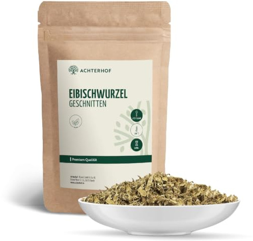 Eibischwurzel 100g I Eibischwurzel getrocknet und geschnitten I ideal für Eibischwurzel-Tee I süßer Geschmack I naturrein I Kräutertee lose I vom Achterhof