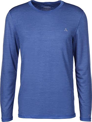 Schöffel Herren Merino Sport Shirt 1/1 Arm M, temperaturregulierendes Langarmshirt, atmungsaktives Funktionsunterwäsche-Shirt in Wollqualität, imperial b, XL