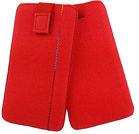 Filztasche, Handytasche, Handyhülle, Tasche, Hülle Schutzülle aus Filz für Apple iPhone 6 Plus, 6S Plus, 7 Plus, Sony Xperia Z, Z1, Z2, Z3, Z3+, Z5, Z5 Premium, Samsung Note 1, 2, 3, 4, Samsung Galaxy S6, S6 Edge, S7, S7 Edge, Samsung Galaxy Grand 2, HTC Desire 816, Huawei P7, Wiko Slide, Lenovo Vibe X2, Vibe Z2, Kazam Trooper X5.5, LG G3, LG G4, LG Optimus G Pro, OnePlus One, Universell, Rot