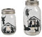 Fun Express Christmas Holiday Nativity Mason Jar Decal Sticker Set - 24 Black Matte Vinyl Crystal Nativity Die-Cuts for Jar, Bottle, Window