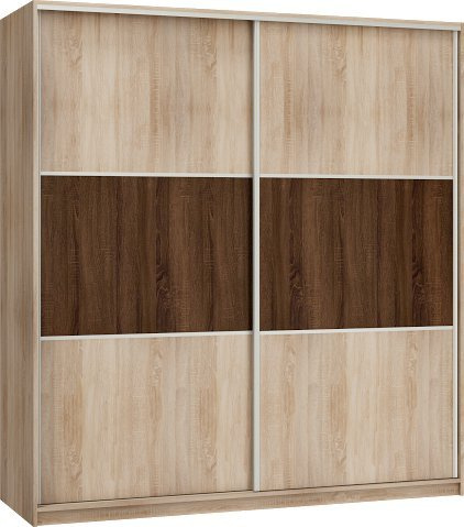 Kleiderschrank mit Schiebetüren – Doppel-Kleiderschrank für Schlafzimmer