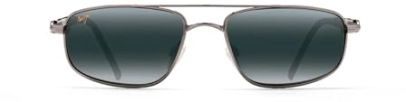 Maui Jim Unisex Sunglasses, Gry Kahuna Gunmetal Black, M