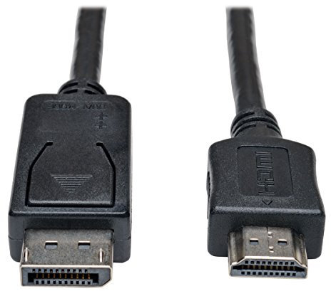 Eaton DisplayPort to HDMI Cable Adapter, DP to HDMI, Male-to-Male, 1080P HD Resolution, Black, 3 Feet / 0.9 Meters (P582-003)