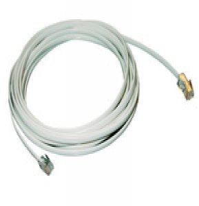 MCL Cordon Plat RJ45 RJ11 6P/4 C – 2 metres 2 m Blanc Câble de réseau