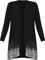 WearAll - Damen Übergröße Pailletten Glitzern Glanz Langarm Cardigan Top - Schwarz - 56-58
