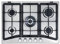 DELONGHI PFI 57 GH PIANO COTTURA 5 FUOCHI CON DOPPIA CORONA GAS INCASSO 68 CM GRIGLIE IN GHISA INOX