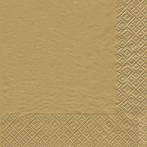 Home Fashion Cocktail-Serviette, Uni Gold, 25 x 25 cm, Mehrfarbig, Einheitsgröße
