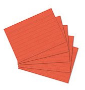 400 herlitz Karteikarten Din A5 orange liniert (4x 100 Stück)