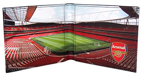 Arsenal FC Officiel - Portefeuille thème Football - Blason embossé - Noir - Multicolore