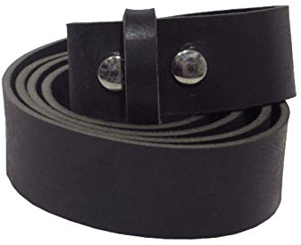 schwarzer Wechselgürtel mit Druckknöpfe aus Büffelleder 4 cm breit aus eigener Fertigung (120)