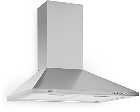 Klarstein TR6WS - Cappa Aspirante in acciaio inox, 6cm, potenza di aspirazione pari a 31m³/h, 3 livelli di potenza, modalità ricircolo disponibile, argento