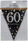 Adult Gold Celebration 60th Plastic Pennant Bunting