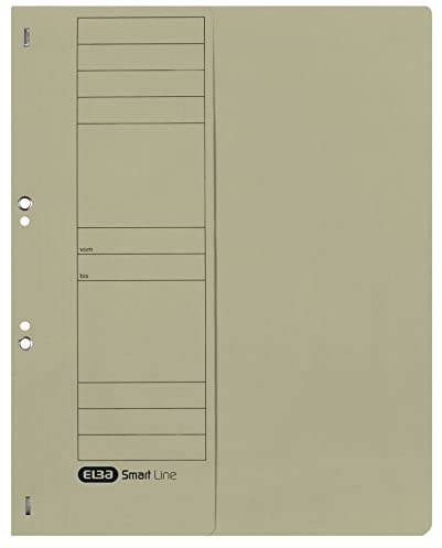 Elba Ösenhefter A4, 1/2 Vorderdeckel, Karton, kfm. Heftung, grau, 50 Stück