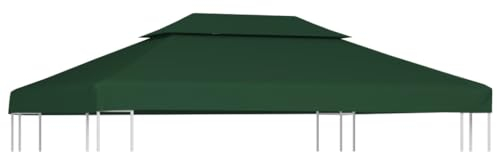 vidaXL Pavillondach 310g/m² 3x4m Pavillon Dach Dachplane Ersatzdach Ersatzbezug Grün