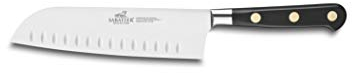 Sabatier 714780 Ideal Inox Santoku Knife With Granton Edge, 18 cm,Black