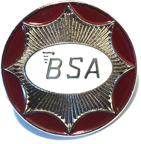 BSA Classic 1960's Round Biker Rocker Metal Motorcycle Enamel Badge