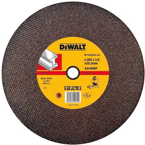 DeWalt 07220290 - Disco Tronzadora DeWalt 350 x 25,3 mm. DT42800, Negro/Amarillo