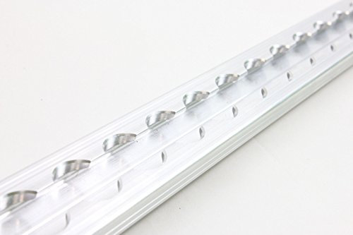 1 x Airlineschiene flache Form, Alu-Airlineschiene, 20 mm Lochdurchmesser, 1,5 m,