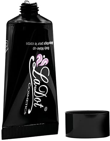 LaDot Tattoo Farbe schwarz mit Zertifikat für Kinder und Erwachsene, temporäre hautfreundliche fake Tattoos, Tattoofarbe für Body und Arm, wasserfest, 15 ml