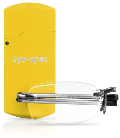 eye-spec Faltbare Lesebrille mit Mini Etui | Stilvolles Klappbares Design für Herren und Damen (2.0)
