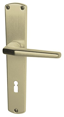 Alpertec 40400010PO Aluminium Phil-LS Langschildgarnitur für Zimmertüren in F2 eloxiert BB 72 MM Drückergarnitur Türdrücker Türbeschläge Neu