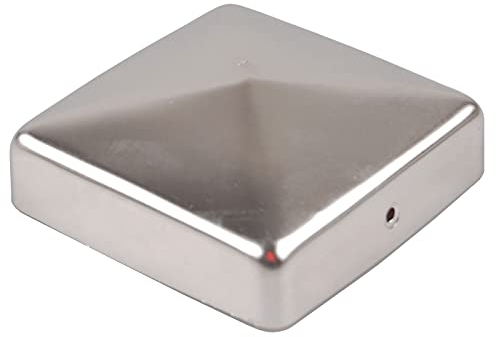 Pfostenkappe Edelstahl 91 mm Pyramide Abdeckkappe für Pfosten 9 x 9 cm