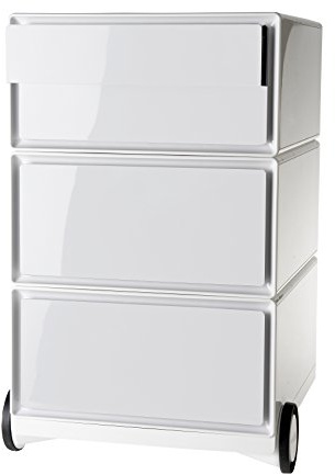 Paperflow EasyBox Vier Schublade Mobiler Sockel Modern weiß/weiß