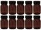 Viva-Haushaltswaren braunes Apothekerglas Set 10x 75ml inkl. Schraubverschluss & Etiketten made in Germany