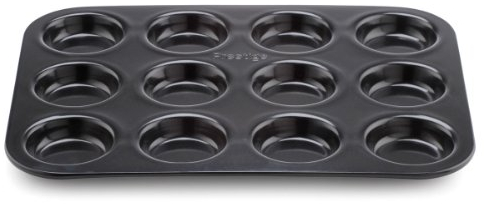 Prestige Inspire Bakeware Bun Tin, 12 Cup - Black