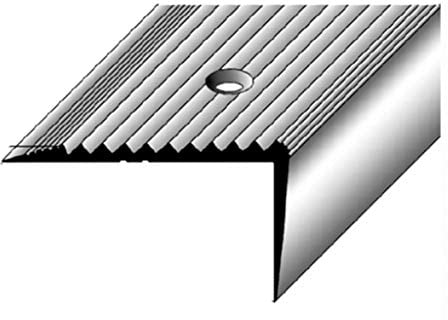 Treppenkantenprofil/Winkelprofil (20x40mm) Alu eloxiert, gebohrt, Bronze Dunkel