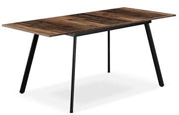B&D home Esstisch MARA, ausziehbar 120-160x80 cm 4-6 Personen Küchentisch Holztisch mit Metallgestell für Esszimmer, Küche, industrielles modern Design, Texas-Eiche Optik, 11201-FS-EITE
