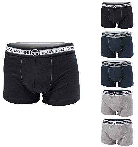Sergio Tacchini Set mit 6 Paar Slip/Boxershorts für Herren, sortierte Baumwolle, bielastisch L