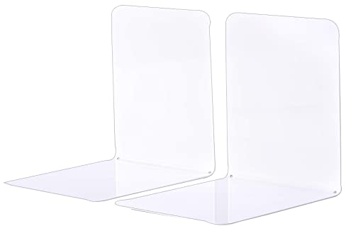 MAUL Serre Livre en métal (2 pièces) 14x12x14cm | Presse Livre pour l'etagere, Le Bureau et la Maison | Cale Livre élégant en métal Robuste, protège Les Meubles | Blanc